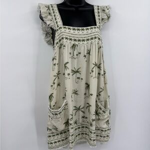 Show Me Your Mumu Suns Out Linen Blend Mini Dress | Ocean Drive Palm | Small